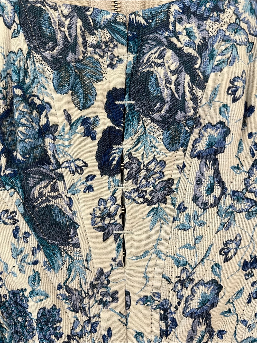 House of CB Blue Floral Embroidered Corset Top Small Plus Cup - Picture 11 of 12